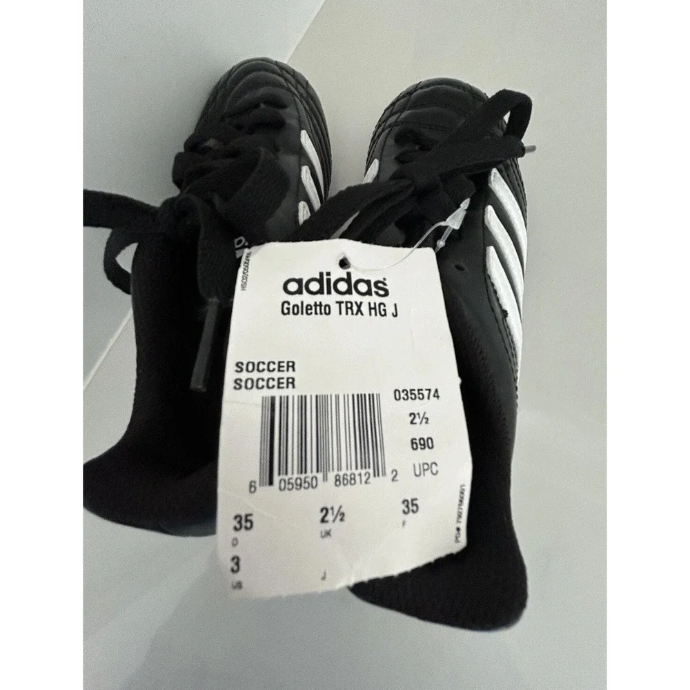 New Adidas Kids Soccer Shoes Youth 3 New Black White Or Football Baseball